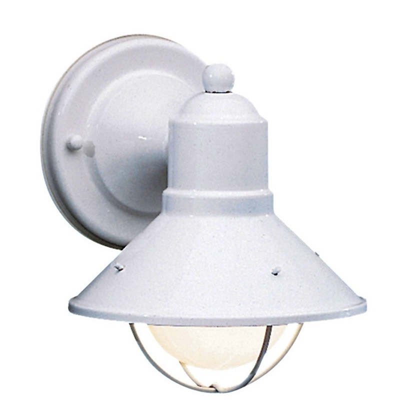 Kichler Lighting 9021wh Seaside 1 Light Outdoor Wall Lantern In Kichler Lighting 9021wh Seaside 1 Light Outdoor Wall Lantern In White