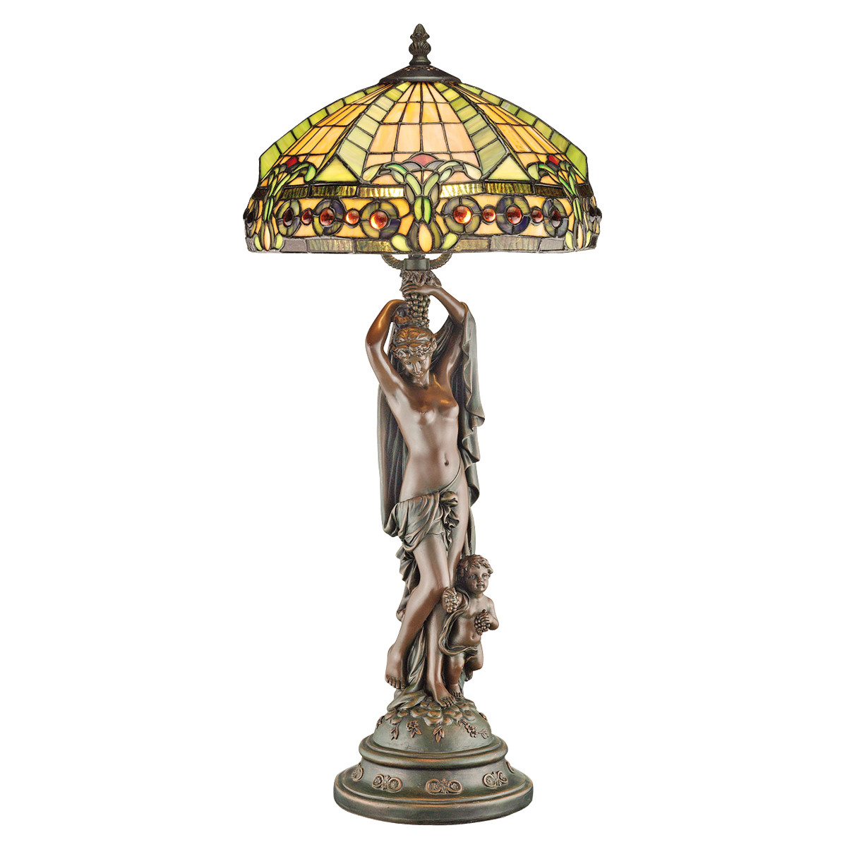 design toscano goddess lucina 26 5 quot h table lamp with bowl how to add a light fixture and switch