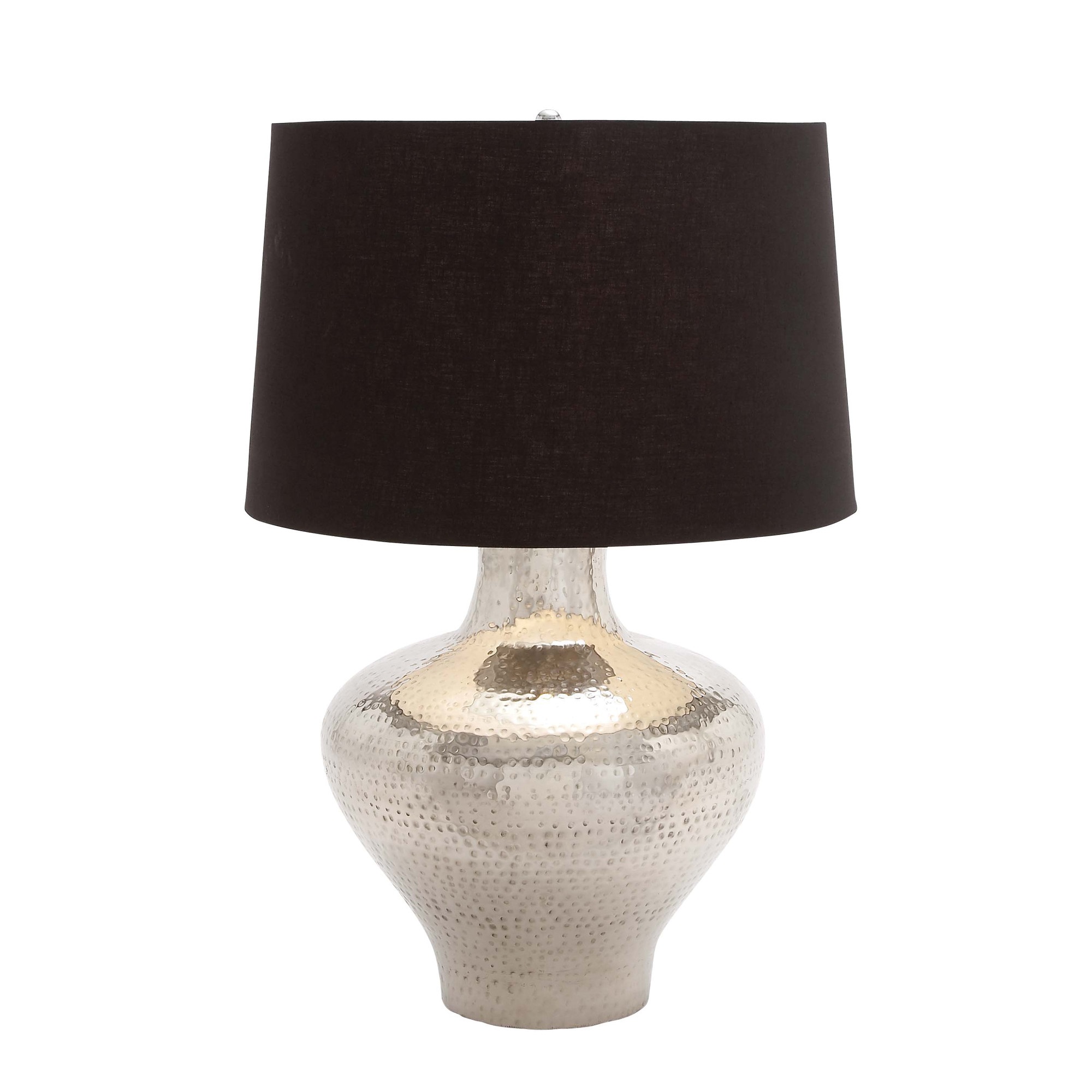 Woodland Imports Hammered Design Metal Table Lamp With Drum Shade L Woodland Imports Hammered Design Metal Table Lamp With Drum Shade L Brilliant Source Lighting