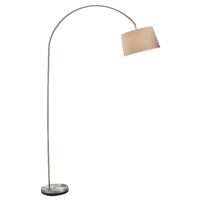 Adesso Henry Arched Floor Lamp With Linen Shade