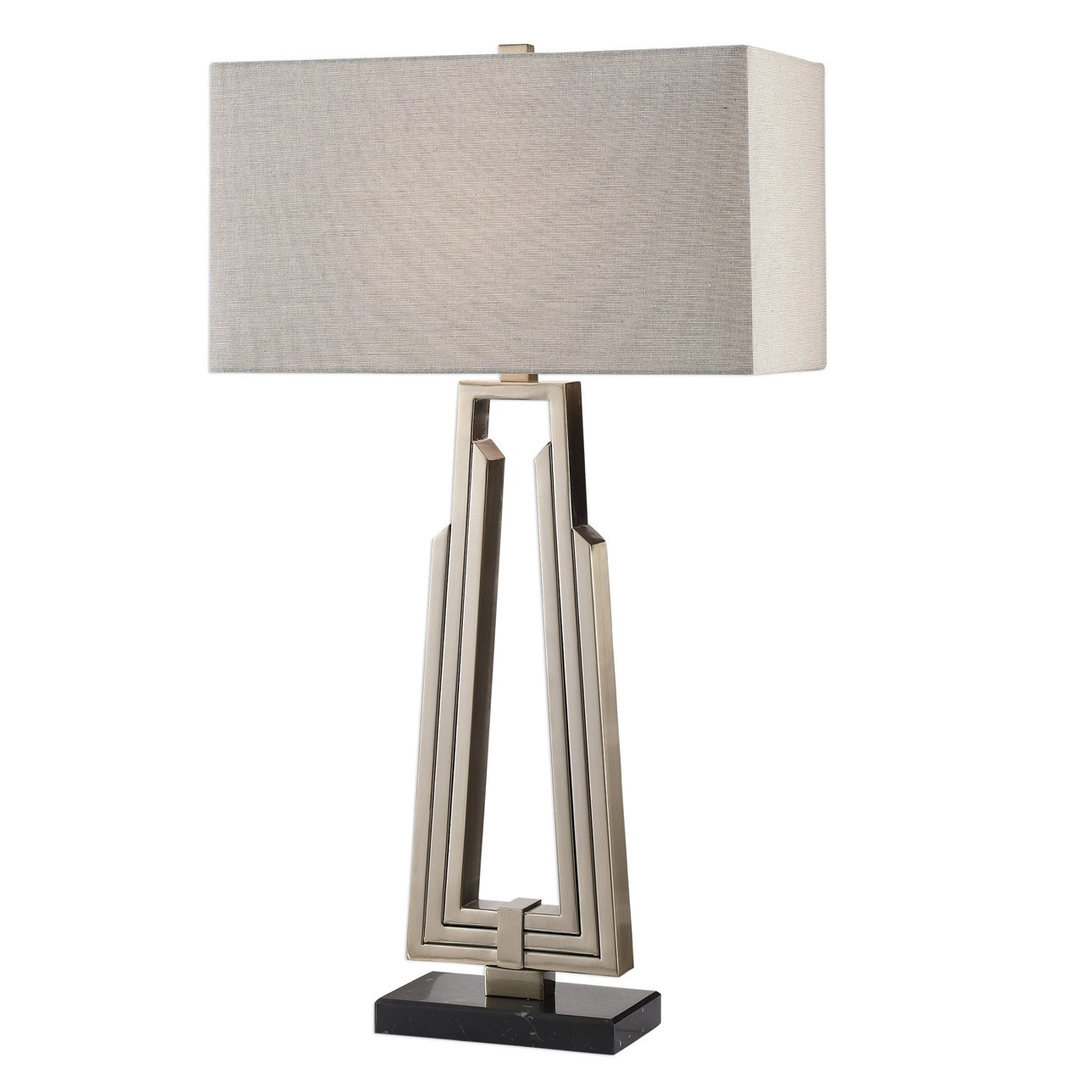 Uttermost Alvar Antiqued Nickel And Black Marble Table Lamp L Uttermost Alvar Antiqued Nickel And Black Marble Table Lamp