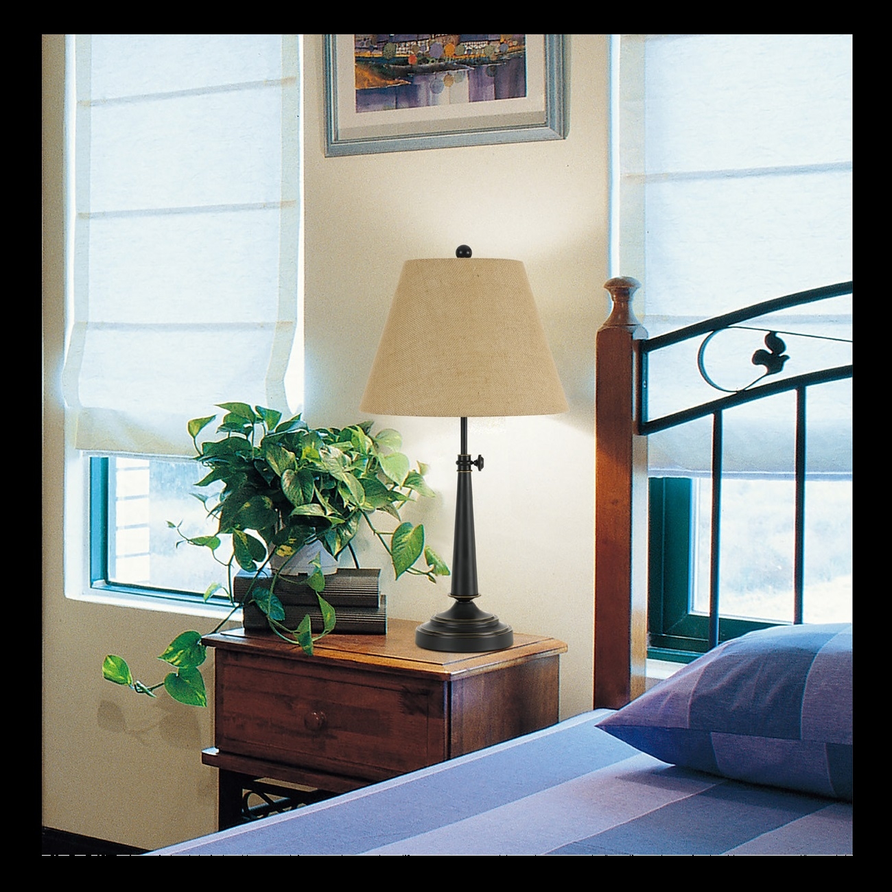 Cal Lighting BO-2671TB Madison Dark Bronze Table Lamp l ...