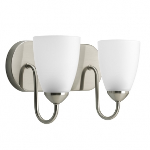 Progress Lighting 2 Light Bath Vanity Light In Brushed Nickel