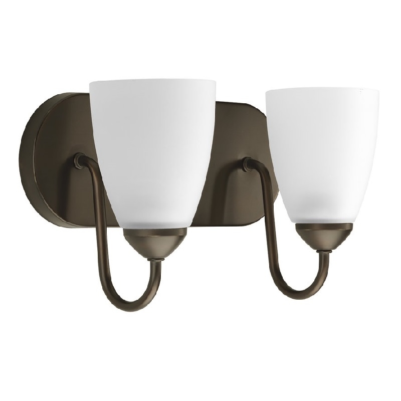Progress Lighting 2 Light Bath Vanity Light In Antique Bronze l Brilliant Source Lighting