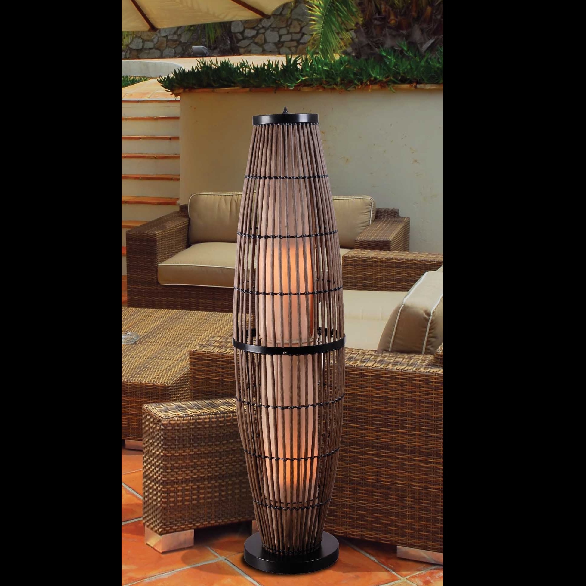 Kenroy Home Biscayne 1 Light Outdoor Floor Lamp l Brilliant Source Lighting