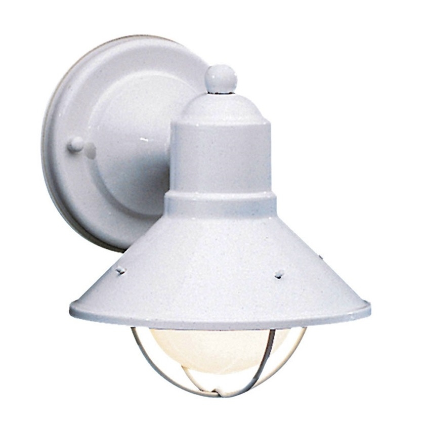Kichler Lighting 9021wh Seaside 1 Light Outdoor Wall Lantern In White L Brilliant Source Seaside 1 Light Outdoor Wall Lantern