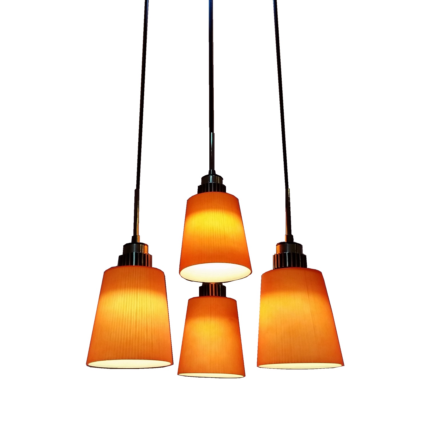 4 Light LED Hanging Pendant Lamp in RED l Brilliant Source Lighting