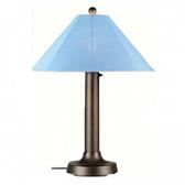 Patio Living Concepts Catalina Outdoor Table Lamp with Sky Blue Sunbrella Shade