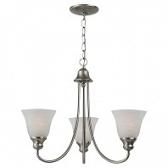 Sea Gull Lighting Windgate 3 Light Chandelier in Brushed Nickel