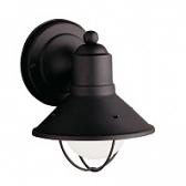 Kichler Lighting 9021BK Seaside 1 Light Outdoor Wall Lantern in Black (Painted)