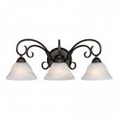 Golden Lighting Homestead Ridge 3 Light Bath Vanity Light In Rubbed Bronze