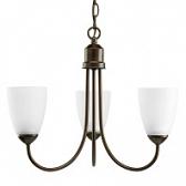Progress Lighting Gather 3 Light Chandelier in Antique Bronze