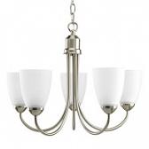 Progress Lighting Gather 5 Light Chandelier in Brushed Nickel