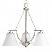 Progress Lighting Bravo 3 Light Chandelier in Brushed Nickel