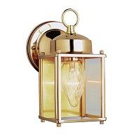TransGlobe Lighting Outdoor 1 Light Wall Lantern In Antique Brass