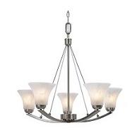 Golden Lighting Accurian 5 Light Chandelier In Pewter Finish