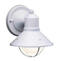 Kichler Lighting 9021WH Seaside 1 Light Outdoor Wall Lantern in White