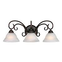 Golden Lighting Homestead Ridge 3 Light Bath Vanity Light In Rubbed Bronze