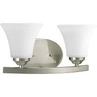 Progress Lighting Adorn 2 Light Bath Vanity Light In Brushed Nickel