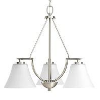 Progress Lighting Bravo 3 Light Chandelier in Brushed Nickel